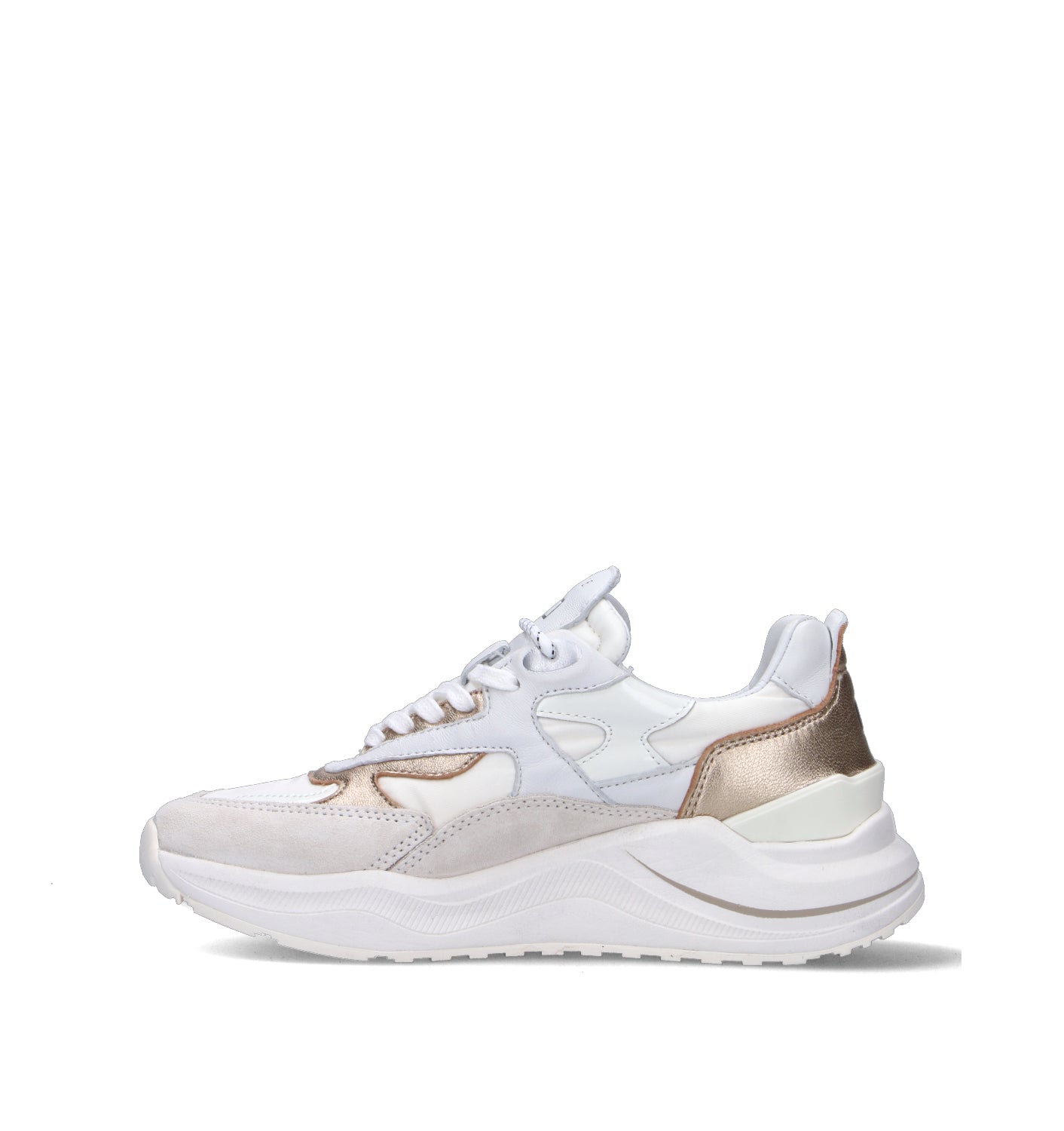 D.A.T.E. Sneaker donna bianca/oro