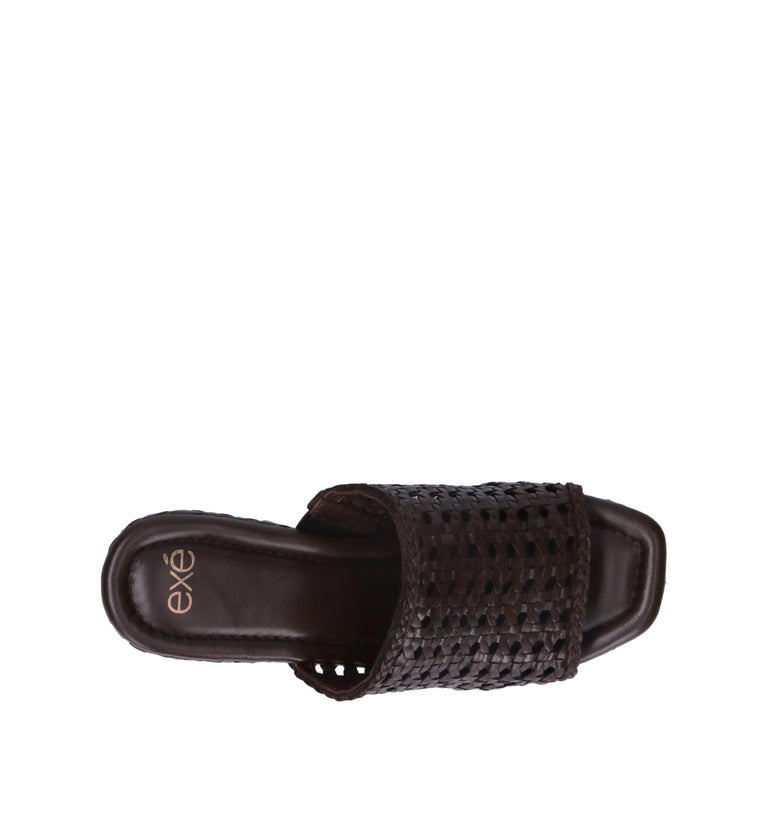 EXE Sandalo donna marrone in pelle