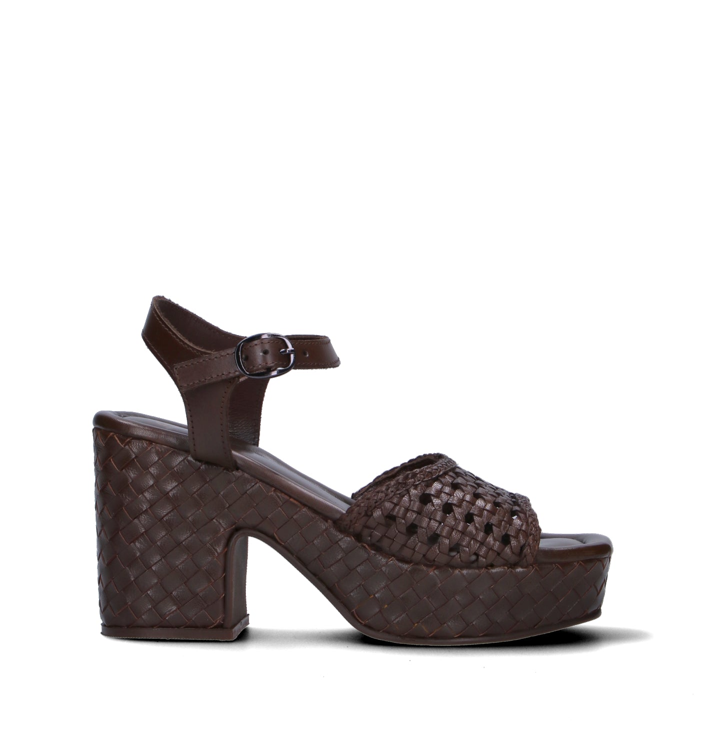 EXE Sandalo donna marrone in pelle