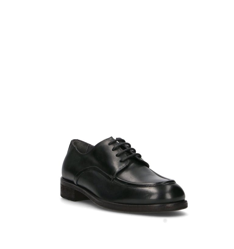 HUNDRED 100 Stringata donna nera in pelle