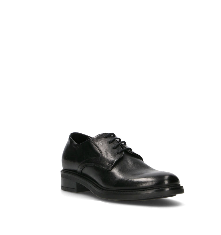 HUNDRED 100 Stringata donna nera in pelle