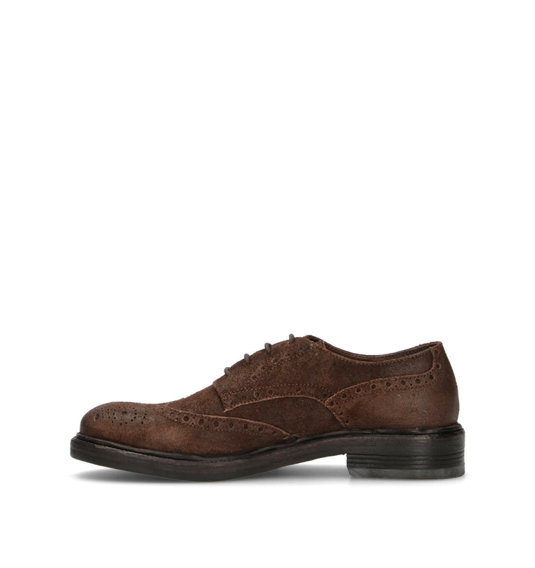 HUNDRED 100 Stringata donna testa di moro in suede