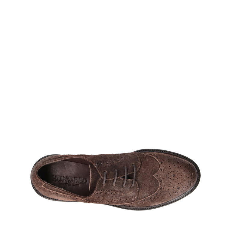 HUNDRED 100 Stringata donna testa di moro in suede