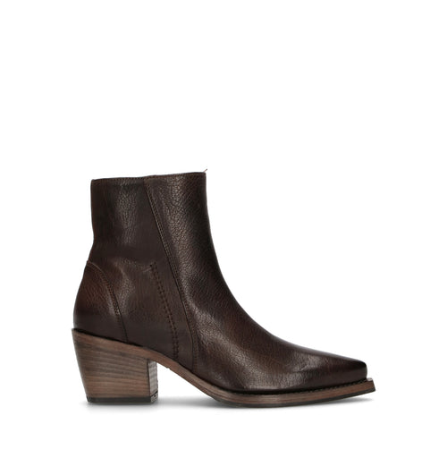 HUNDRED 100 Tronchetto donna marrone in pelle