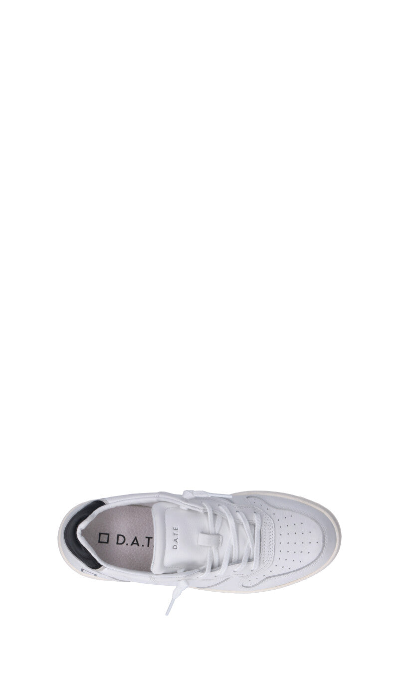 D.A.T.E. COURT CALF Sneaker donna bianca/nera in pelle