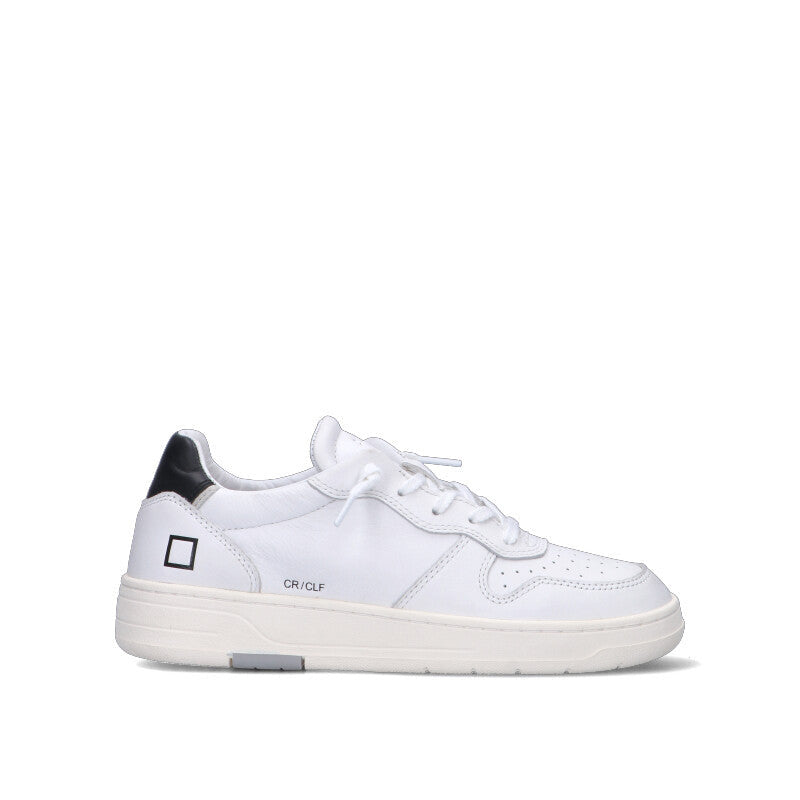 D.A.T.E. COURT CALF Sneaker donna bianca/nera in pelle