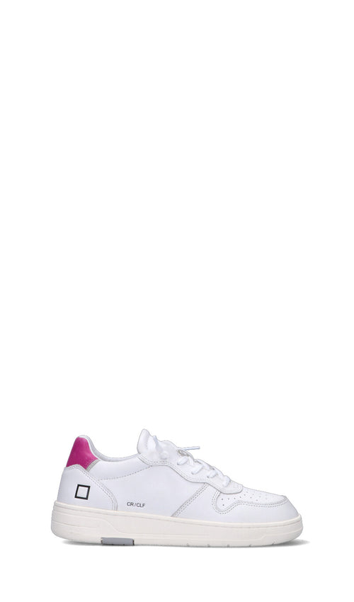 D.A.T.E. COURT CALF Sneaker donna bianca/fucsia in pelle