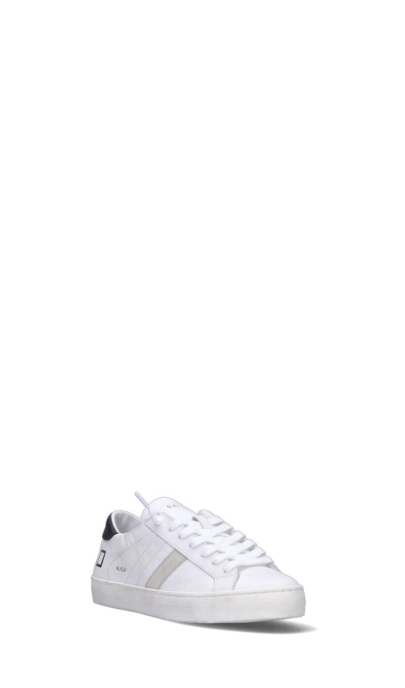 D.A.T.E. HILL LOW CALF Sneaker donna bianca/nera in pelle