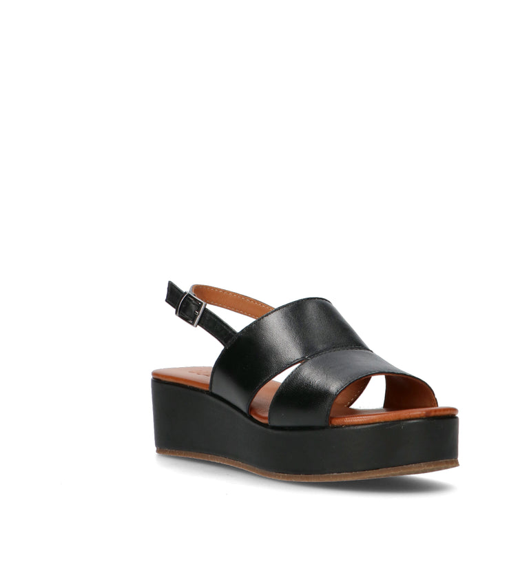 VUEVA Sandalo donna nero in pelle