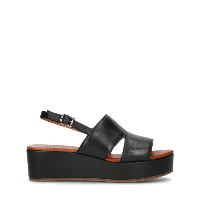 VUEVA Sandalo donna nero in pelle