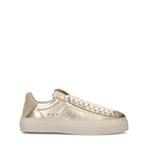 AQUA ALTA Sneaker donna platino in pelle