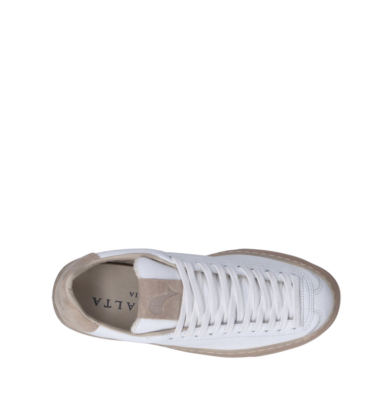 AQUA ALTA Sneaker donna bianca in pelle