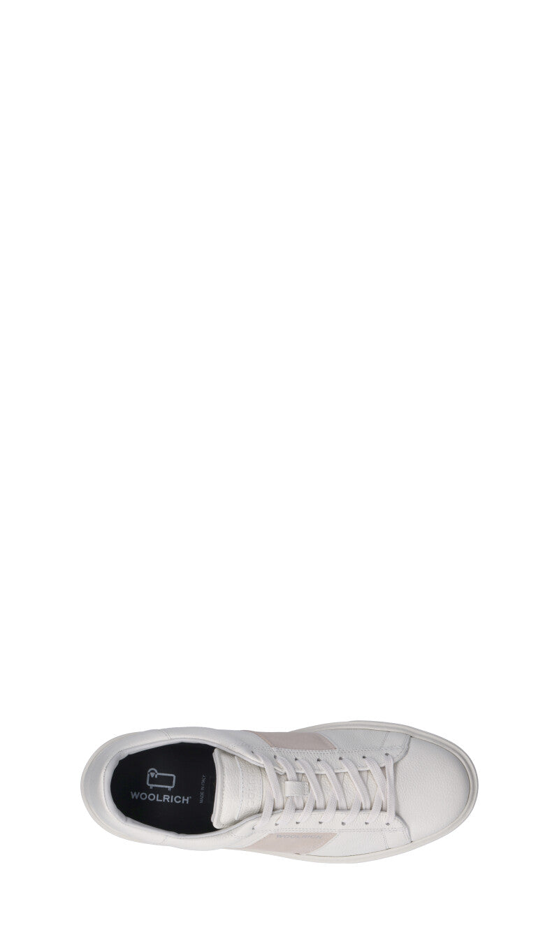 WOOLRICH Sneaker uomo bianca in pelle