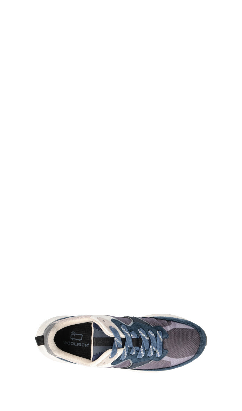 WOOLRICH Sneaker uomo blu in suede