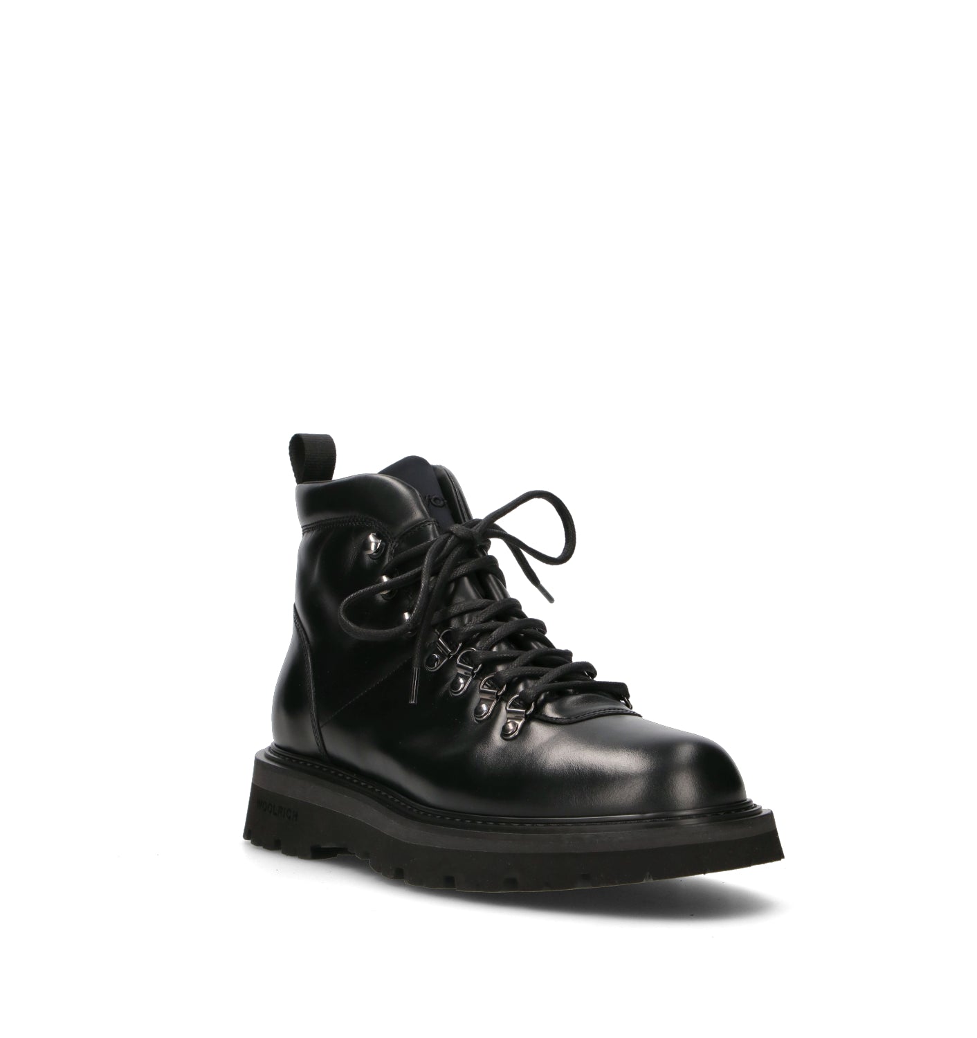 WOOLRICH Polacco uomo nero in pelle