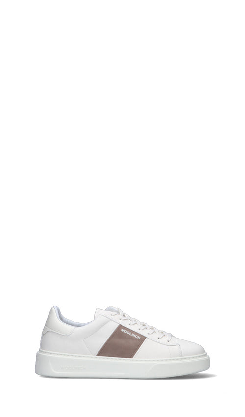 WOOLRICH  Sneaker uomo bianca/beige in pelle