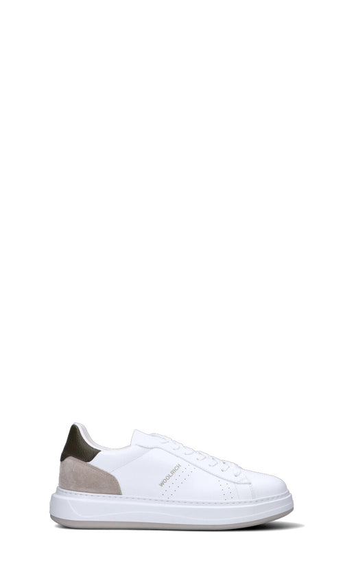 WOOLRICH Sneaker uomo bianca/militare in pelle