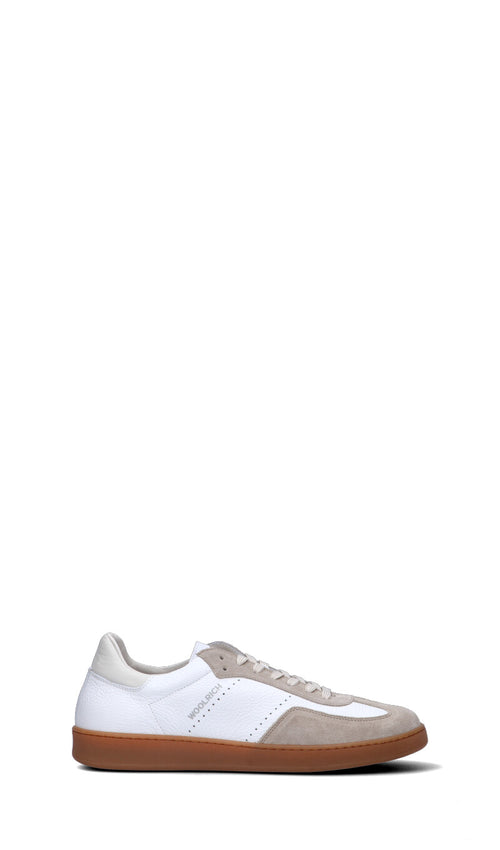 WOOLRICH  Sneaker uomo bianca/beige in pelle