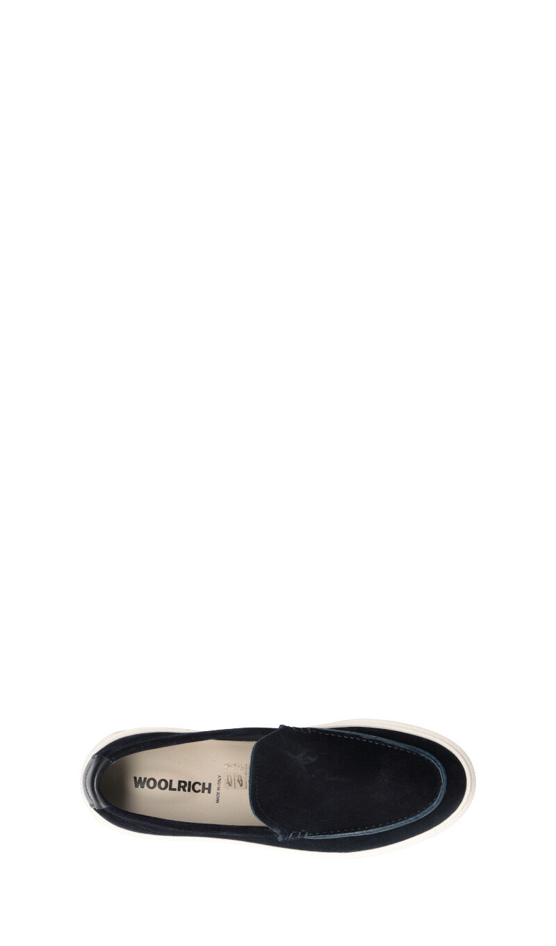 WOOLRICH  Slip on uomo blu in suede