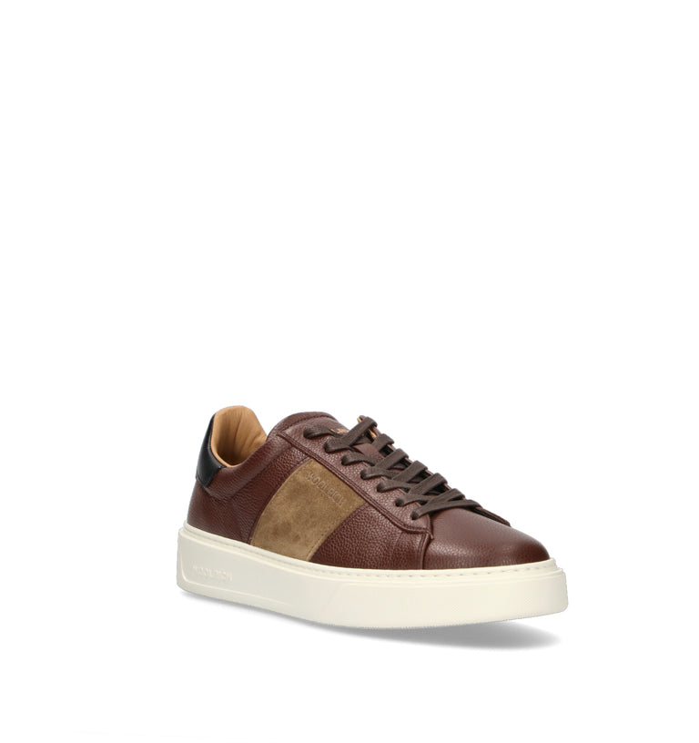 WOOLRICH Sneaker uomo marrone in pelle