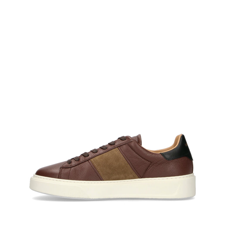 WOOLRICH Sneaker uomo marrone in pelle