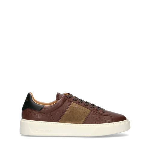WOOLRICH Sneaker uomo marrone in pelle
