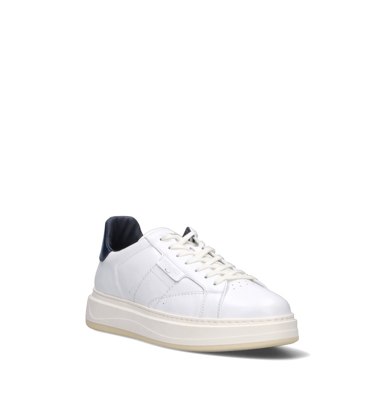 WOOLRICH Sneaker uomo bianca/blu in pelle