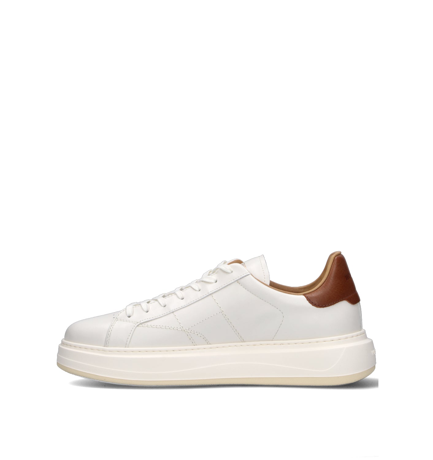 WOOLRICH Sneaker uomo bianca/cuoio in pelle