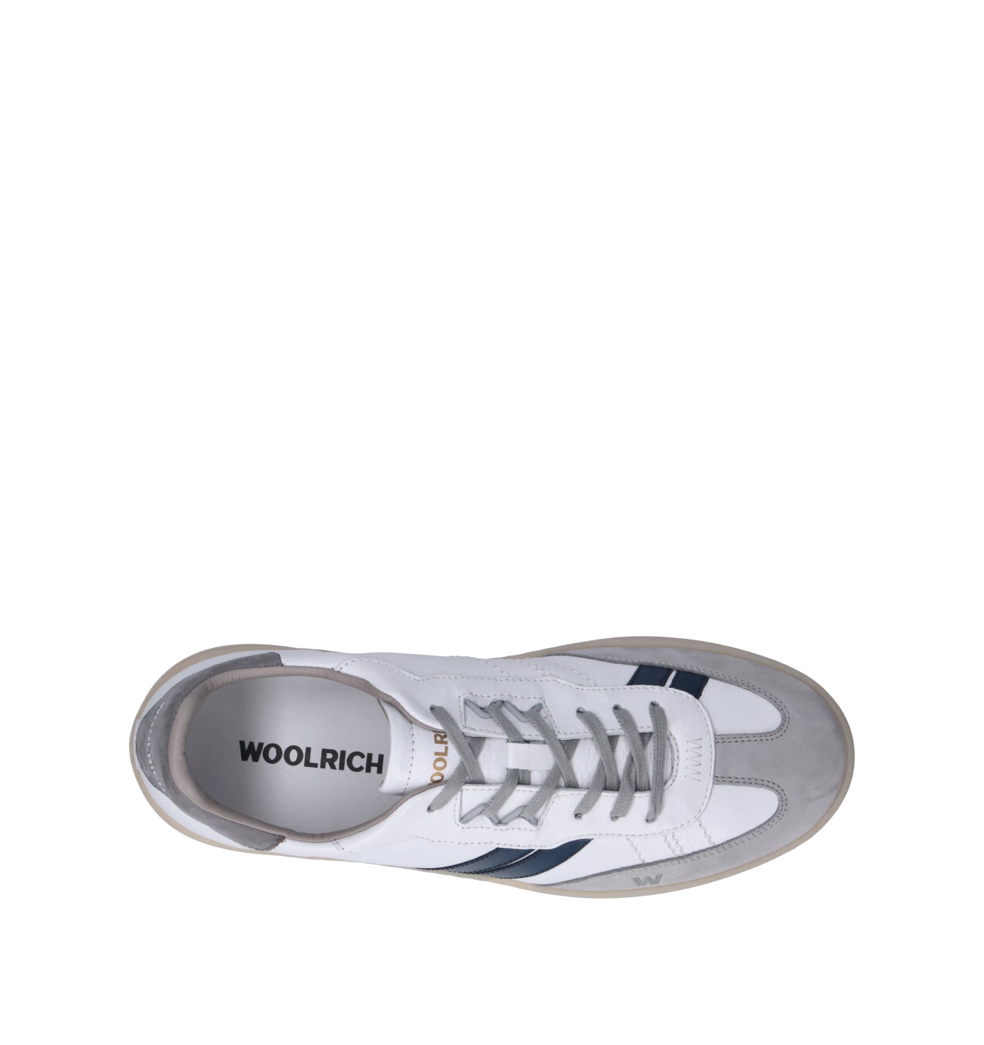 WOOLRICH Sneaker uomo bianca/grigia in pelle