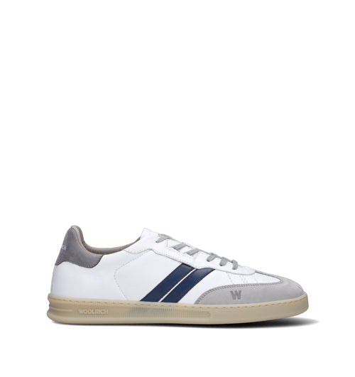 WOOLRICH Sneaker uomo bianca/grigia in pelle