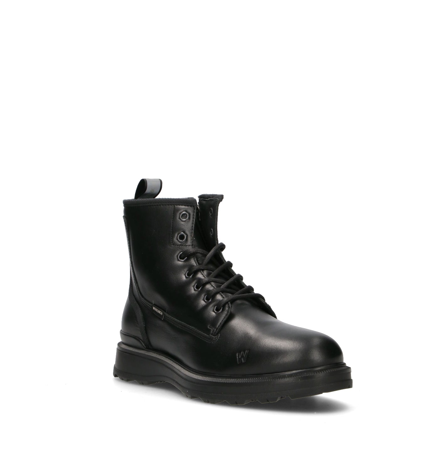 WOOLRICH Anfibio uomo nero in pelle