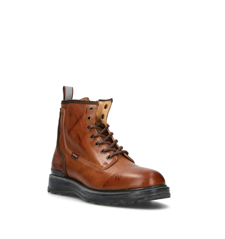 WOOLRICH Anfibio uomo cognac in pelle