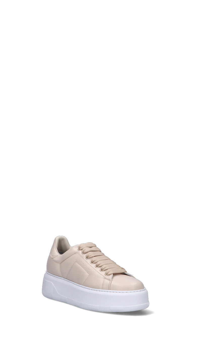 WOOLRICH Sneaker donna beige in pelle