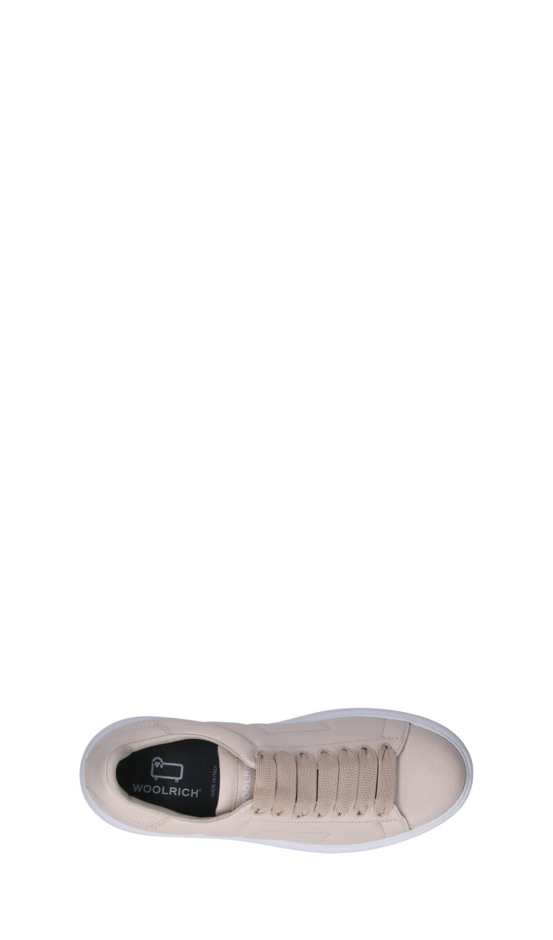 WOOLRICH Sneaker donna beige in pelle