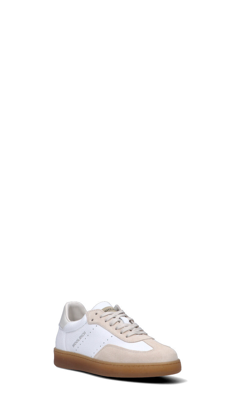 WOOLRICH Sneaker donna bianca/beige in pelle