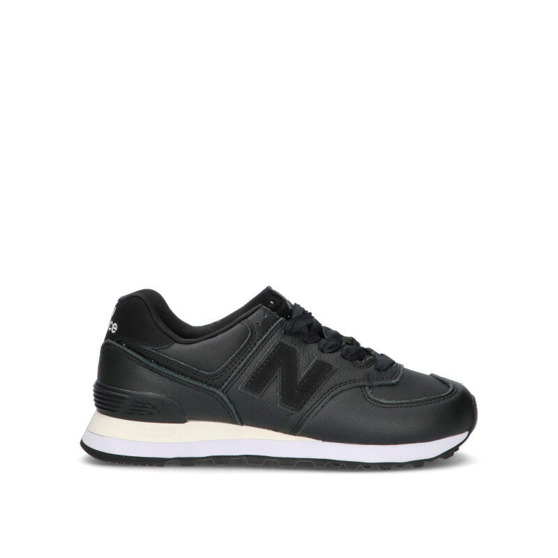 NEW BALANCE 574 Sneaker donna nera in pelle
