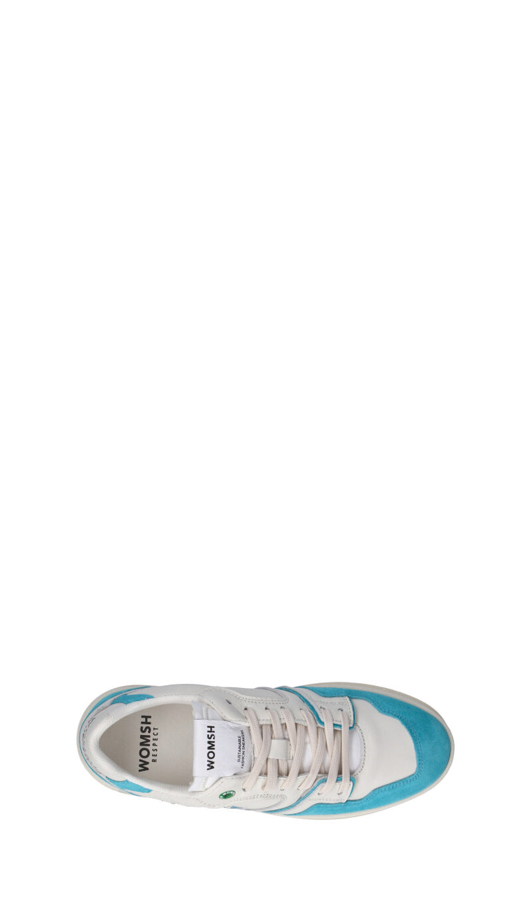 WOMSH Sneaker donna bianca/azzurra in pelle
