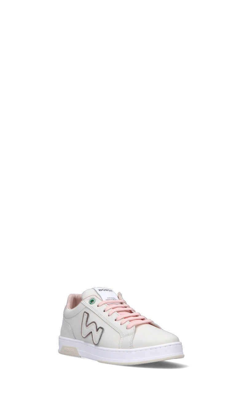 WOMSH Sneaker donna bianca/rosa in pelle