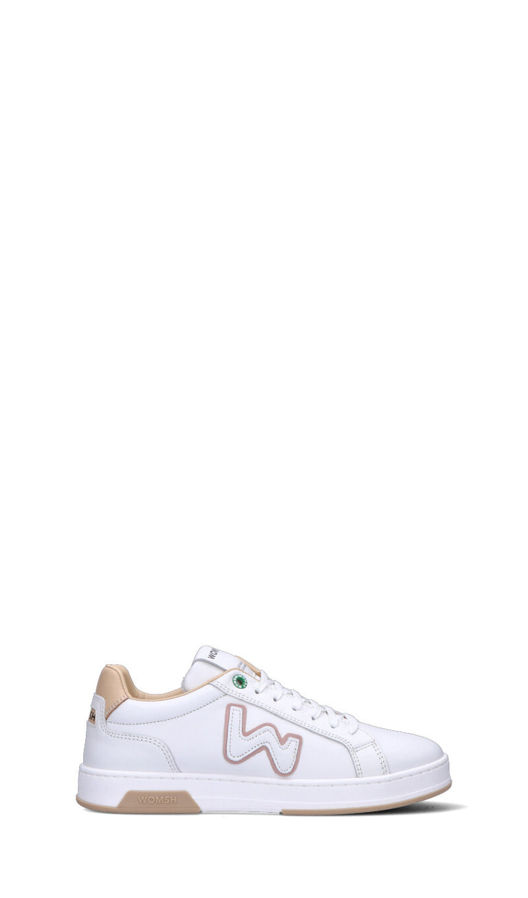 WOMSH Sneaker donna bianca/beige in pelle