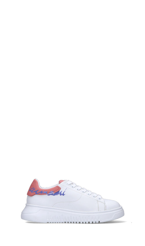 EMPORIO ARMANI Sneaker donna bianca/rosa in pelle