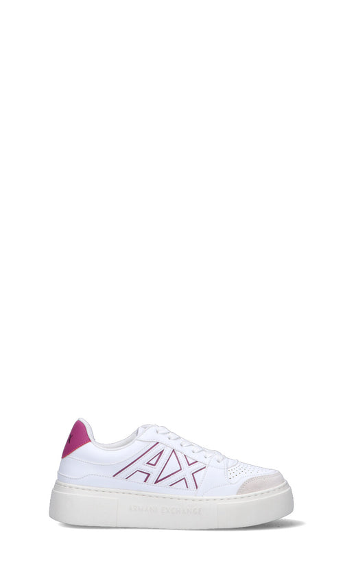 ARMANI EXCHANGE Sneaker donna bianca/fucsia in pelle