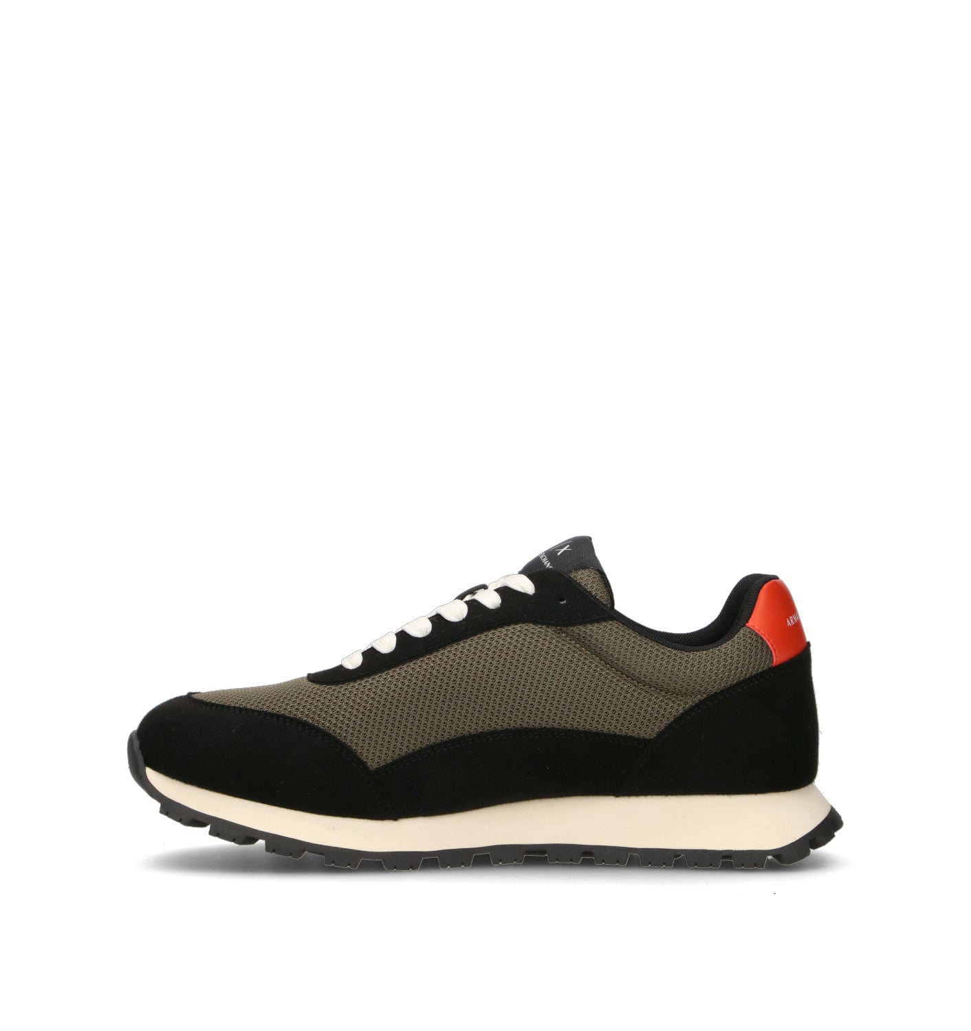 ARMANI EXCHANGE Sneaker uomo nera/arancio