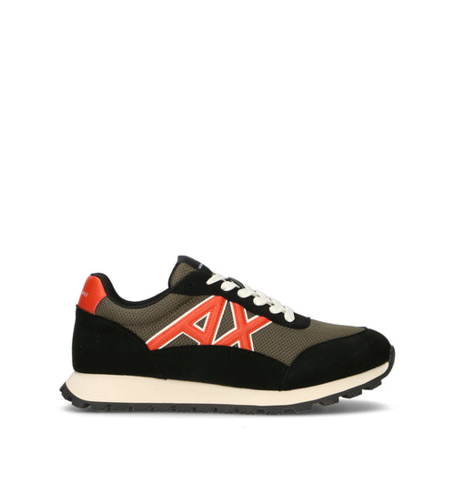 ARMANI EXCHANGE Sneaker uomo nera/arancio
