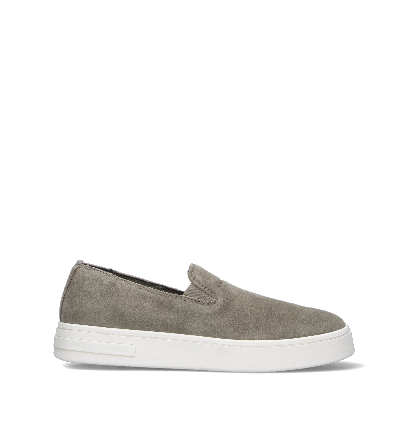ARMANI EXCHANGE Slip  on uomo grigia in suede