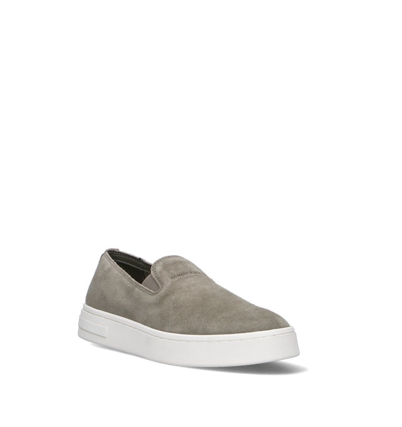 ARMANI EXCHANGE Slip  on uomo grigia in suede