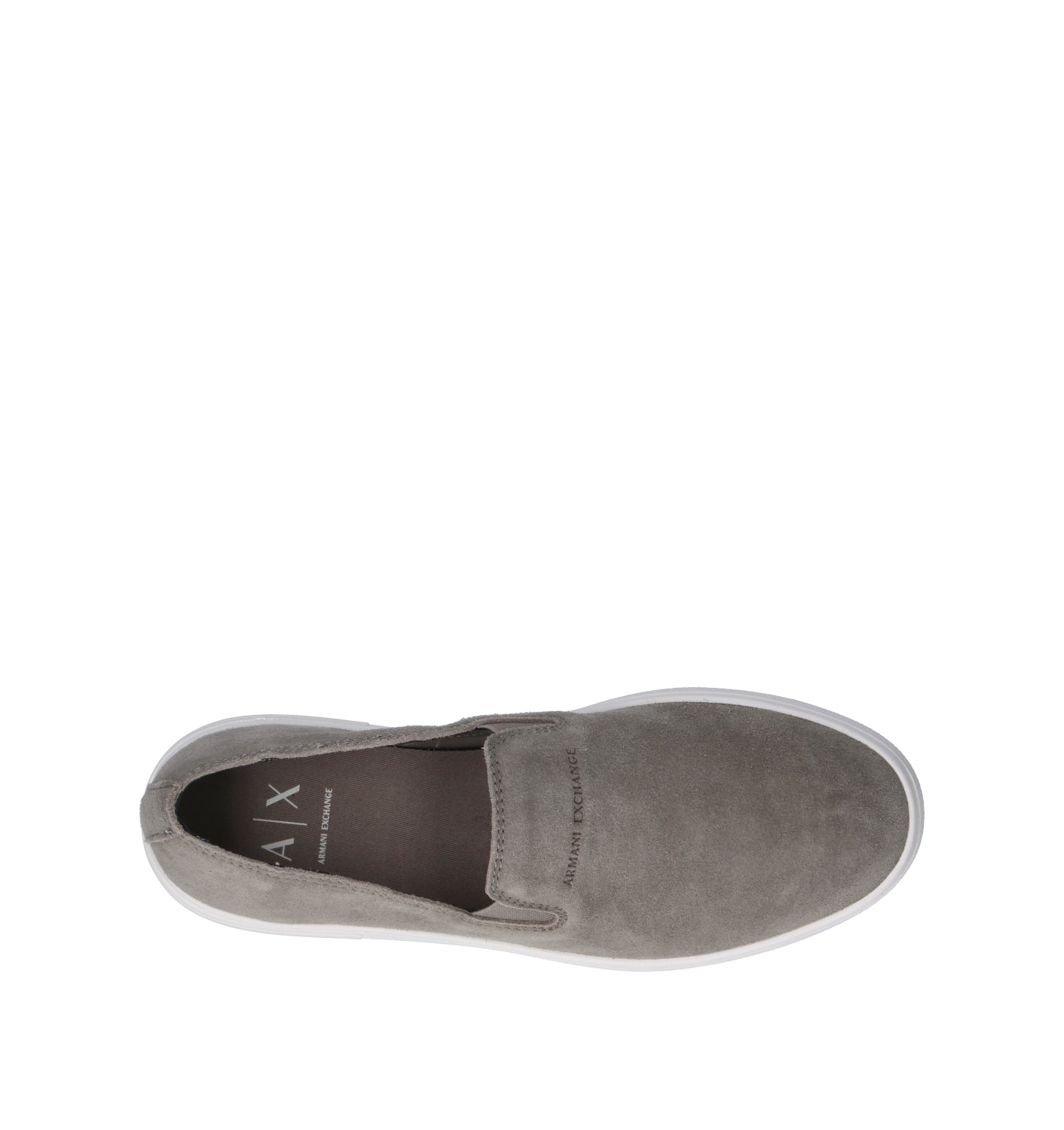 ARMANI EXCHANGE Slip  on uomo grigia in suede