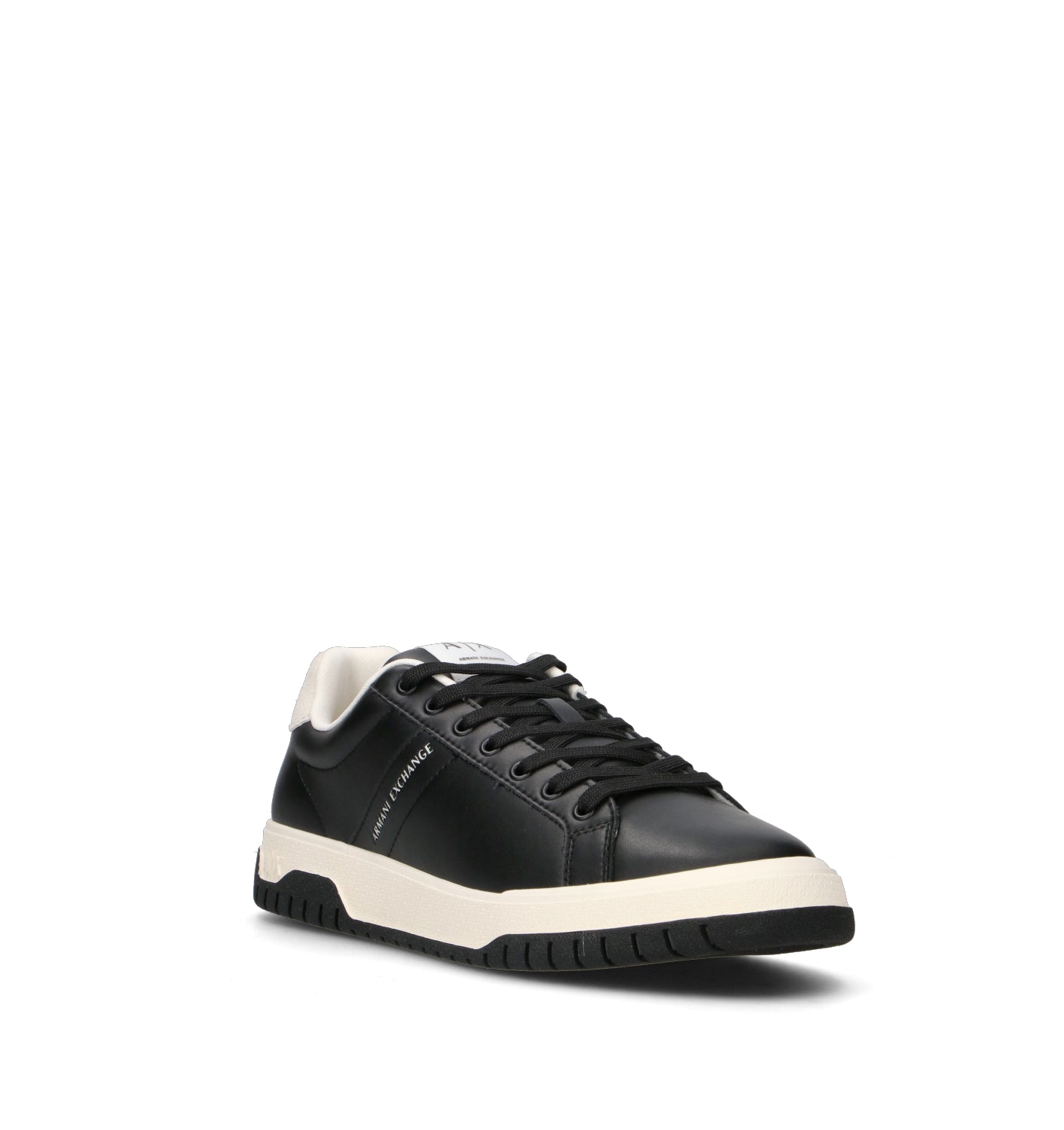 ARMANI EXCHANGE Sneaker uomo nera in pelle