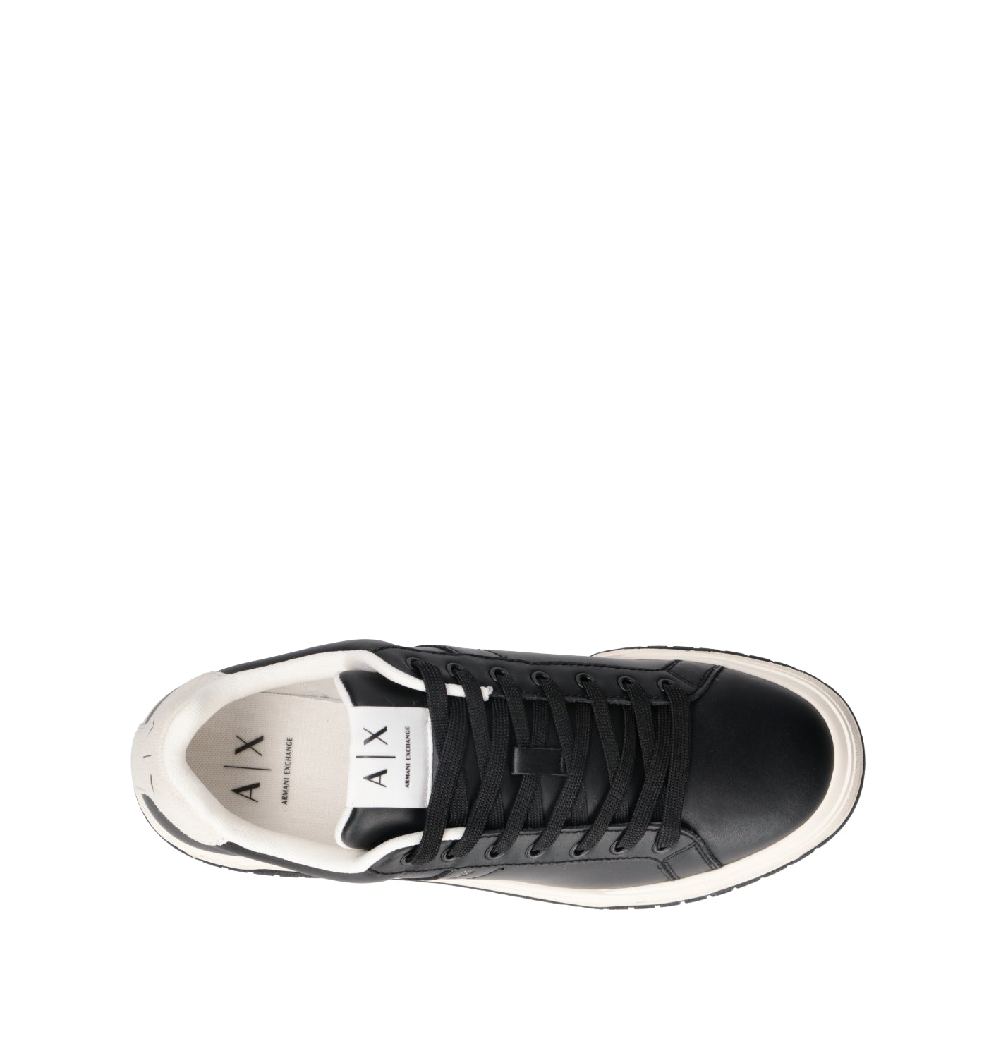 ARMANI EXCHANGE Sneaker uomo nera in pelle