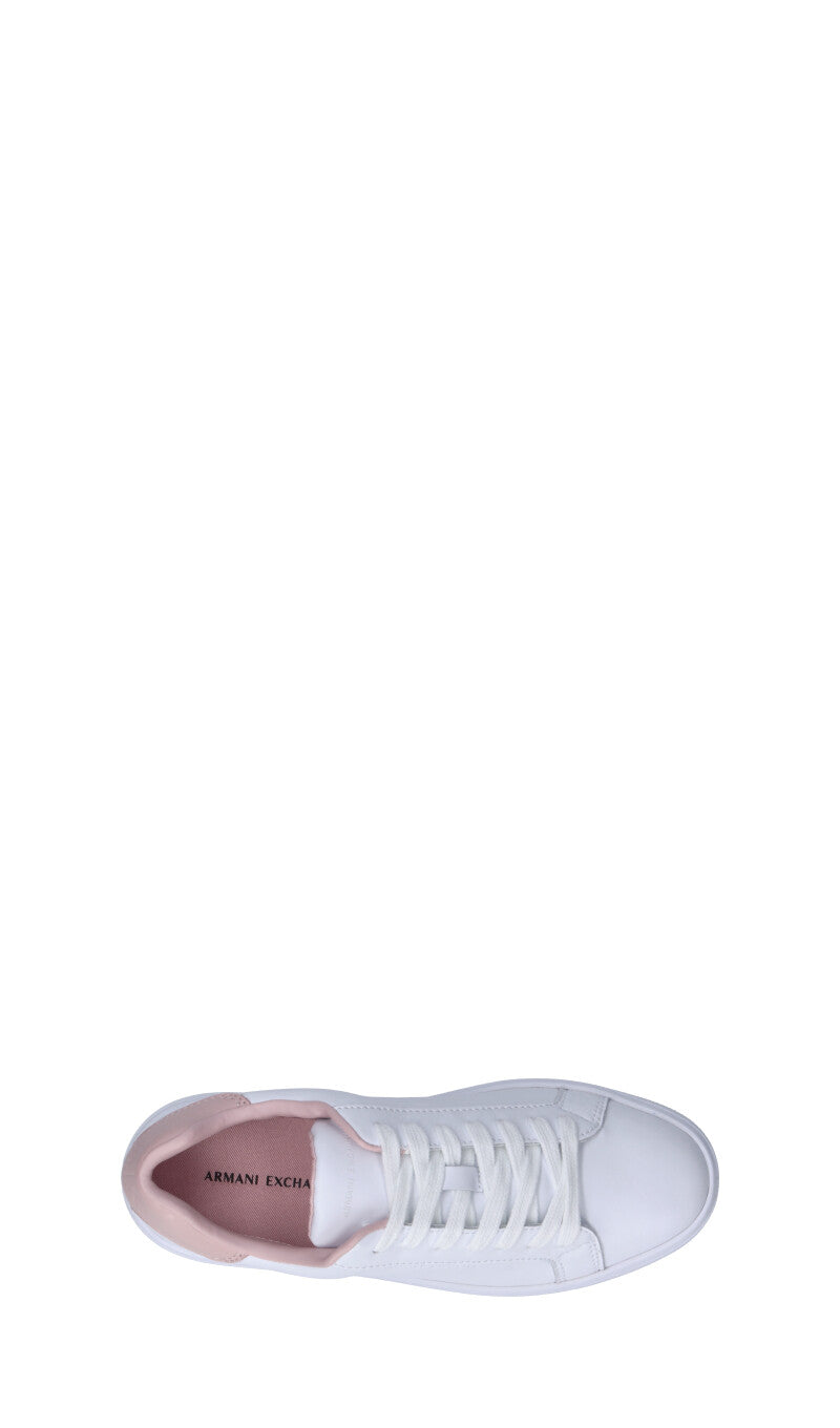 ARMANI EXCHANGE Sneaker donna bianca/rosa in pelle
