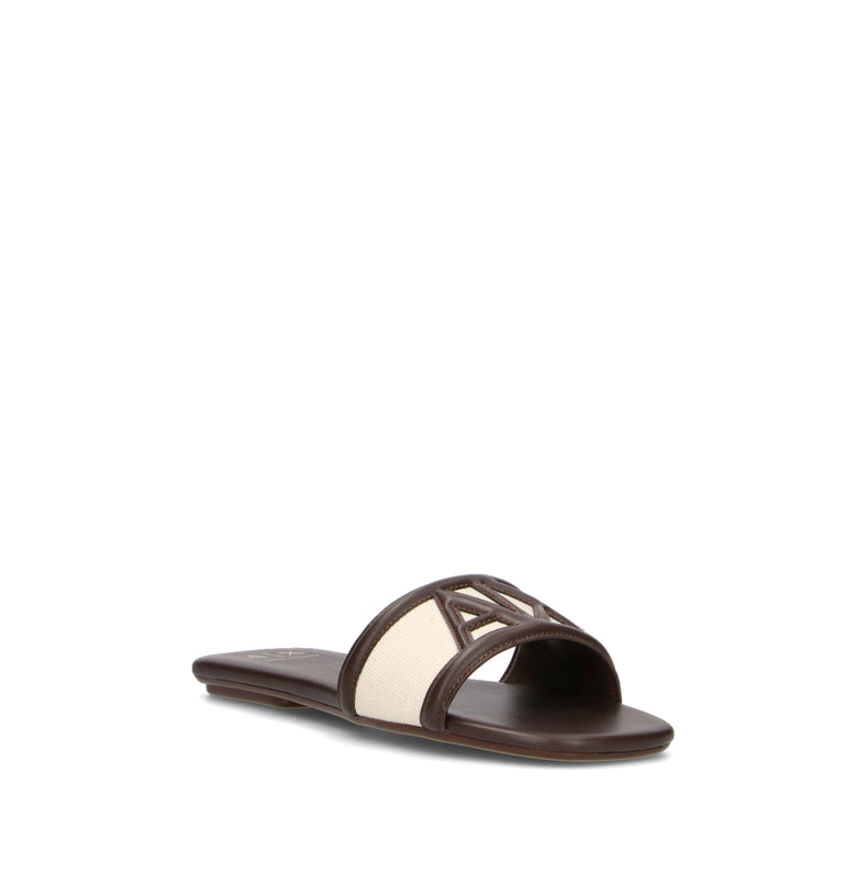 ARMANI EXCHANGE Ciabatta donna marrone/avorio